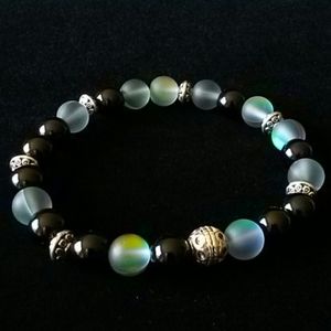 Matte Opal Gray Green Bracelet